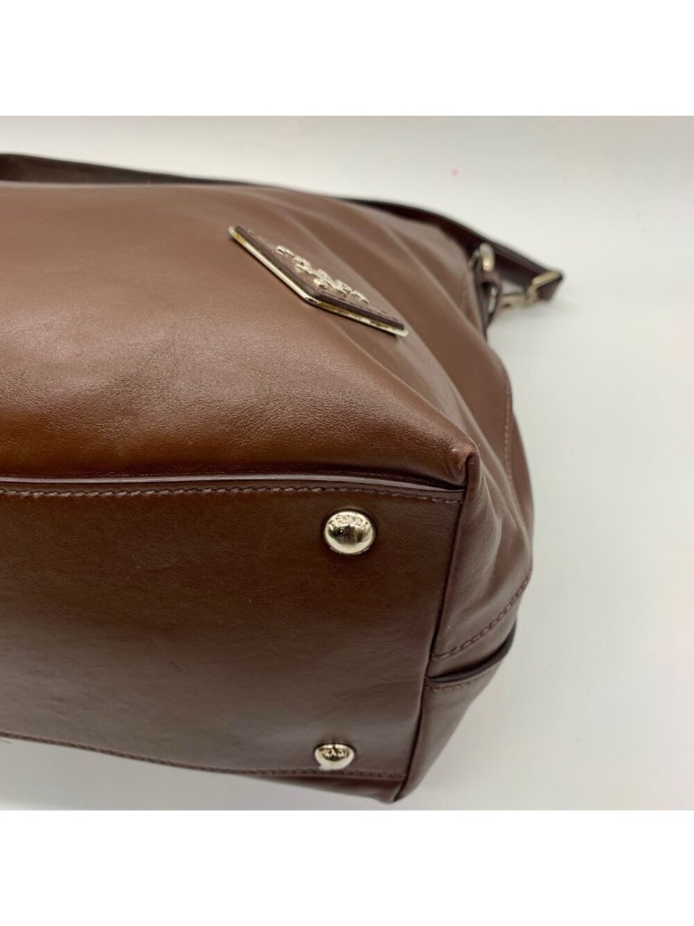 Prada Brown Cervo Leather Hobo Bag - Picture 6 of 16